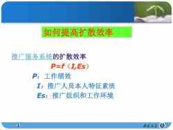 第九章 農業推廣組織與人員管理——技術推廣服務體系構建與實踐